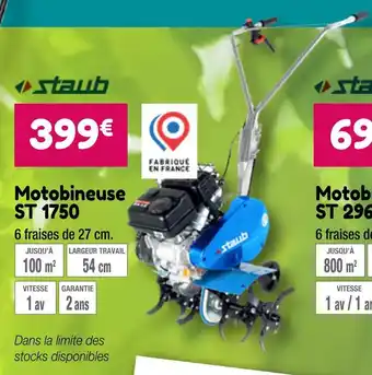 Point Vert staub Motobineuse ST 1750 offre