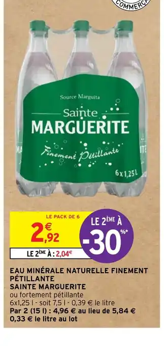 Intermarché Hyper EAU MINÉRALE NATURELLE FINEMENT PÉTILLANTE offre