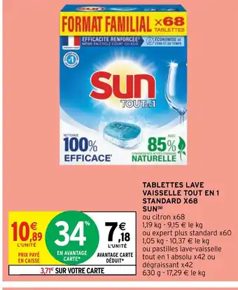 Intermarché Hyper TABLETTES LAVE VAISSELLE TOUT EN 1 offre