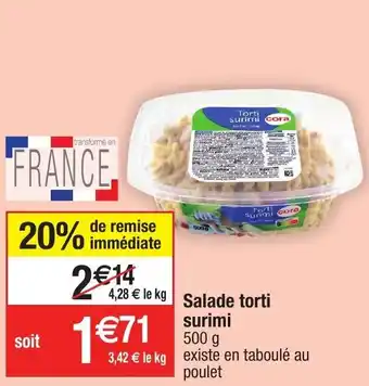 Migros Salade torti surimi offre