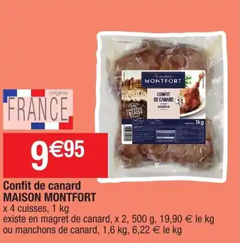 Migros Confit de canard maison montfort offre