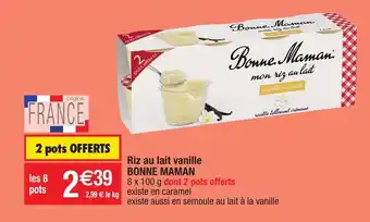 Riz au lait vanille bonne maman