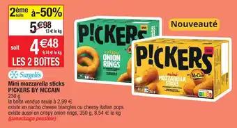 Mini mozzarella sticks pickers by mccain
