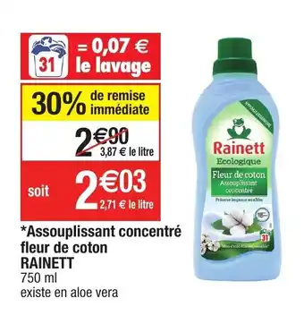 Assouplissant concentré fleur de coton rainett