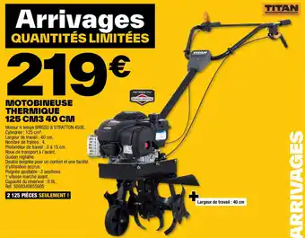 Brico Dépôt MOTOBINEUSE THERMIQUE 125 CM3 40 CM offre