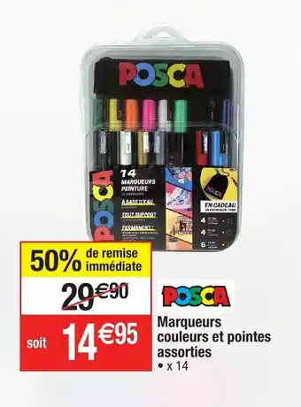 Marqueurs couleurs et pointes assorties