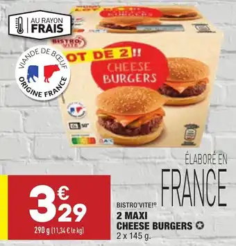 ALDI 2 Maxi cheese burgers offre