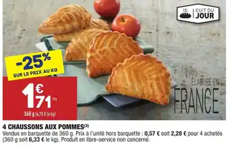 ALDI 4 Chaussons aux pommes offre