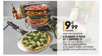 ALDI 4 Plaques à pizza et 1 support offre