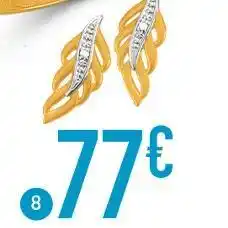 E.Leclerc boucles diamant 0,01 ct, or jaune et rhodié 0,75 g offre