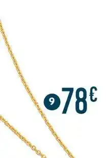 E.Leclerc chaîne maille forçat, 42 cm, or jaune 0,98 g offre