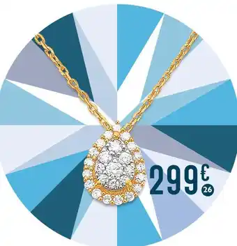 E.Leclerc collier diamants 0,17 ct, 42 cm, or jaune et rhodié 1,66 g offre