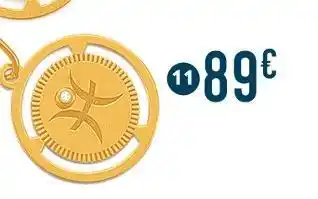 E.Leclerc pendentif zodiaque poisson, diamant 0,07 ct, or jaune 0,64 g offre