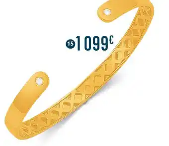 E.Leclerc bracelet jonc diamants 0,10 ct, diamètre petit modèle, or jaune 13,48 g offre