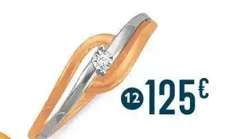 E.Leclerc bague diamant 0,01 ct, taille 54, 2 ors 1,20 g offre