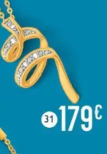 E.Leclerc collier diamants 0,02 ct, 42 cm, or jaune et rhodié 1,47 g offre