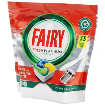 Action Fairy Tablettes pour lave-vaisselle Fairy Fresh Platinum offre