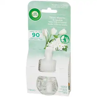 Action Air Wick Recharge pour diffuseur de parfum Air Wick Tulipe blanche et jasmin offre