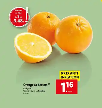 Lidl Oranges à dessert offre