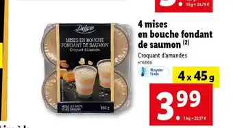 4 mises en bouche fondant