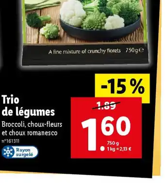 Lidl Trio de légumes offre