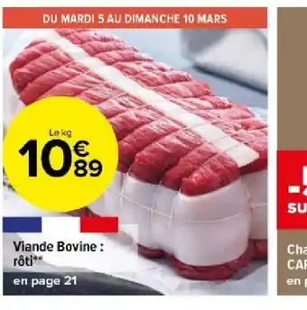 Carrefour Market Viande Bovine offre