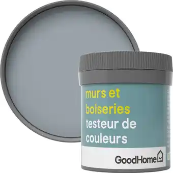 Castorama Testeur peinture murs et boiseries GoodHome gris Minneapolis satin 50ml offre