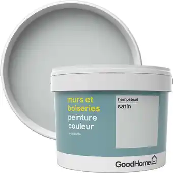 Castorama Peinture murs et boiseries GoodHome gris Hempstead satin 2,5L offre