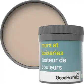 Castorama Testeur peinture murs et boiseries GoodHome marron Huntington satin 50ml offre