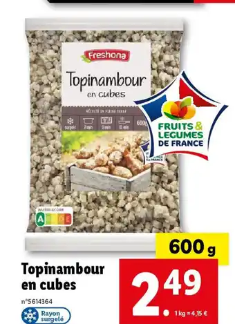 Lidl Topinambour en cubes offre