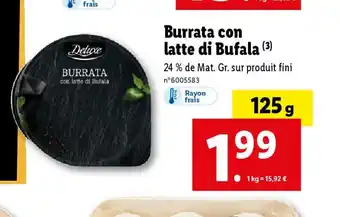 Lidl Burrata con latte di Bufala (3) offre