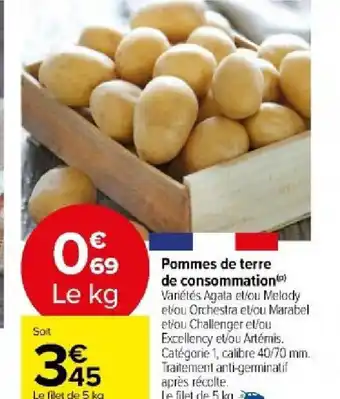 Carrefour Market Pommes de terre de consommation offre