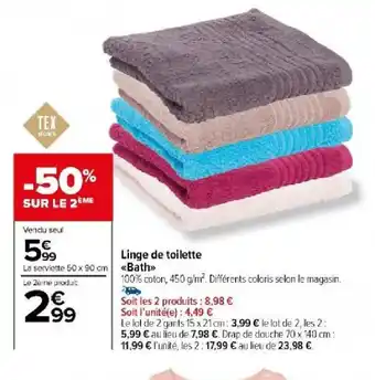 Carrefour Market Linge de toilette offre
