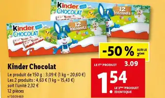 Lidl Kinder Chocolat offre