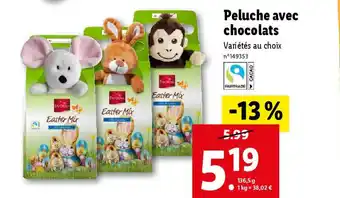 Lidl Peluche avec chocolats Variétés au choix n°149353 offre