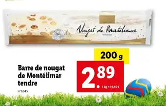 Lidl Barre de nougat de Montélimar tendre offre