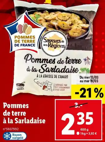 Lidl Pommes de terre à la Sarladaise offre