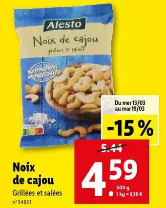 Lidl Noix de cajou offre