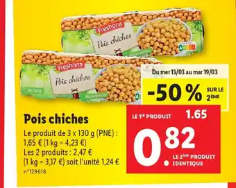 Lidl Pois chiches offre