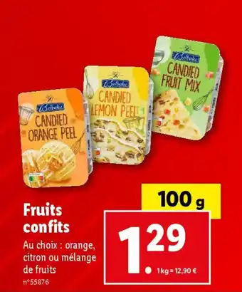 Lidl Fruits confits offre