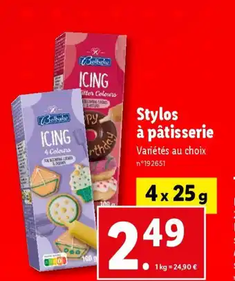 Lidl Stylos à pâtisserie offre