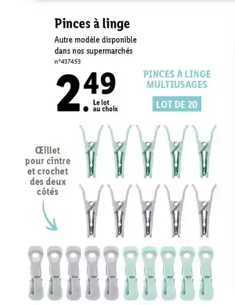 Lidl Pinces à linge offre