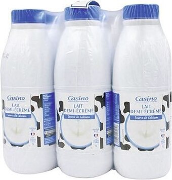 Casino Supermarchés Bon Plan sur le Lait U.H.T. demi-écrémé de la marque CASINO offre