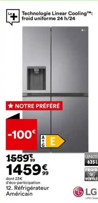 BUT Réfrigérateur Américain offre