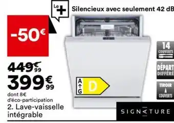 BUT Lave-vaisselle intégrable offre