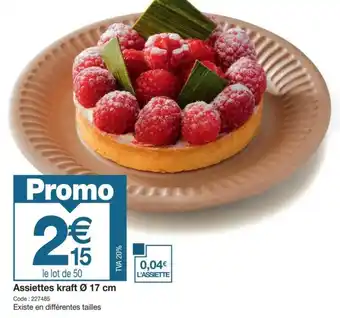 Promocash Assiettes kraft Ø 17 cm offre