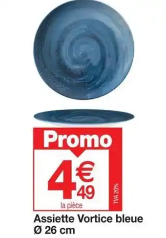 Assiette Vortice bleue Ø 26 cm Code: 733237
