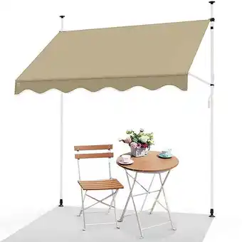 Bricorama VOUNOT Auvent retractable manuel sans percage 300cm beige offre