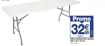 Table multifonction pliable 180 x 70 x 74 cm