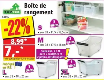 Norma Boîte de rangement offre